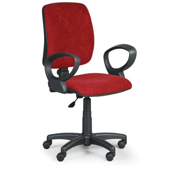Kancelářská židle TORINO II s područkami, červená