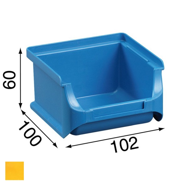 Plastové boxy PLUS 1, 102 x 100 x 60 mm, žluté, 30 ks