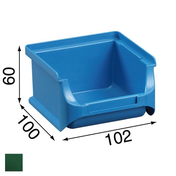 Plastové boxy PLUS 1, 102 x 100 x 60 mm, zelené, 30 ks