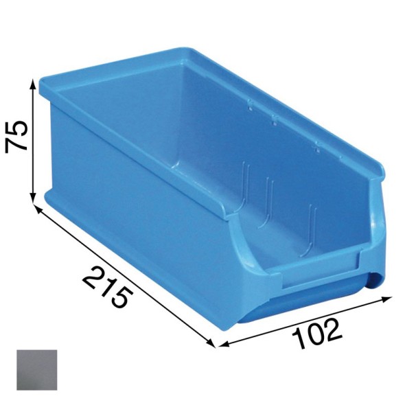 Plastové boxy PLUS 2L, 102 x 215 x 75 mm, šedé, 20 ks