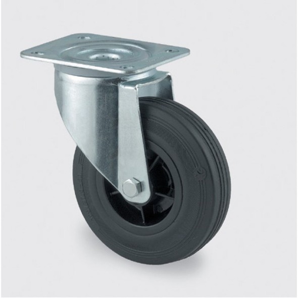 Transportní kolečko otočné 80 mm, černá guma
