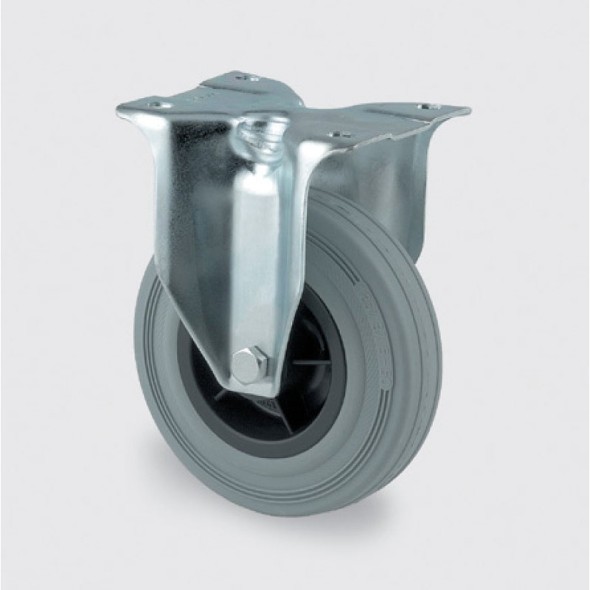 Transportní kolečko 100 mm, plastový disk, šedá guma