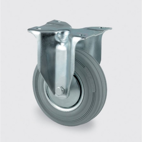 Transportní kolečko s krytem 125 mm, šedá guma