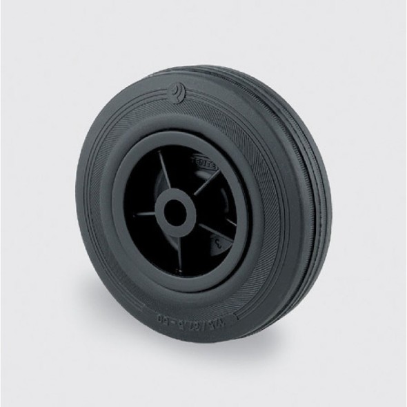 Samostatné kolo, plastový disk, černá guma, 160 mm