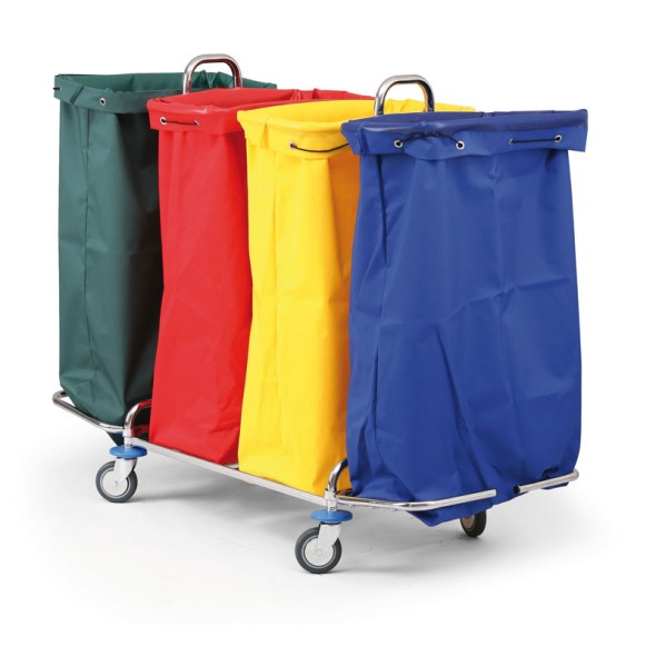 Vozík na sběr prádla nebo tříděného odpadu, 4 pytle