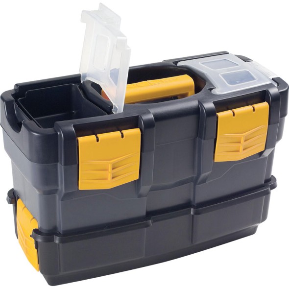 Plastový kufr na nářadí s přídavným boxem 420x220x340 mm