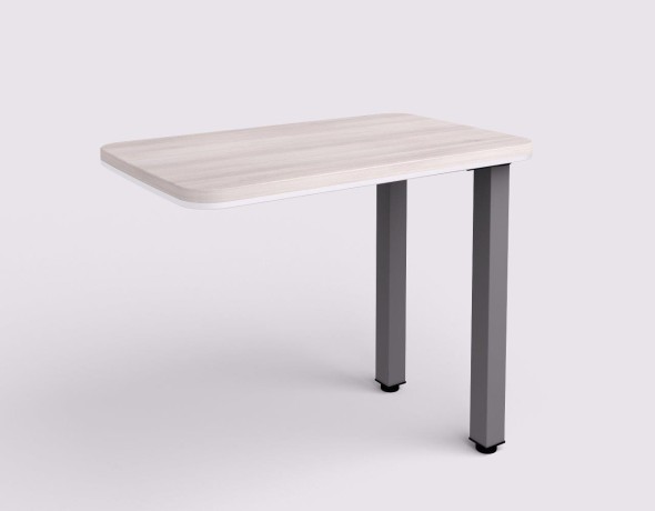 Přístavný stůl WELS - levý, 900 x 550 x 762 mm, akát světlý