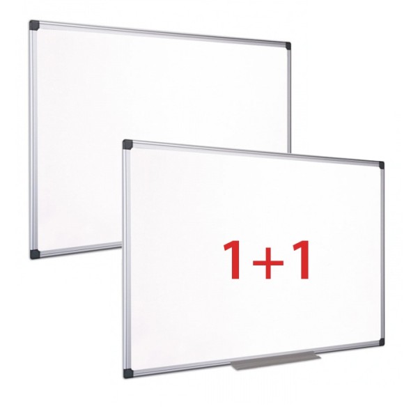Bílá popisovací tabule na zeď, magnetická, 1200 x 900 mm, 1+1 ZDARMA