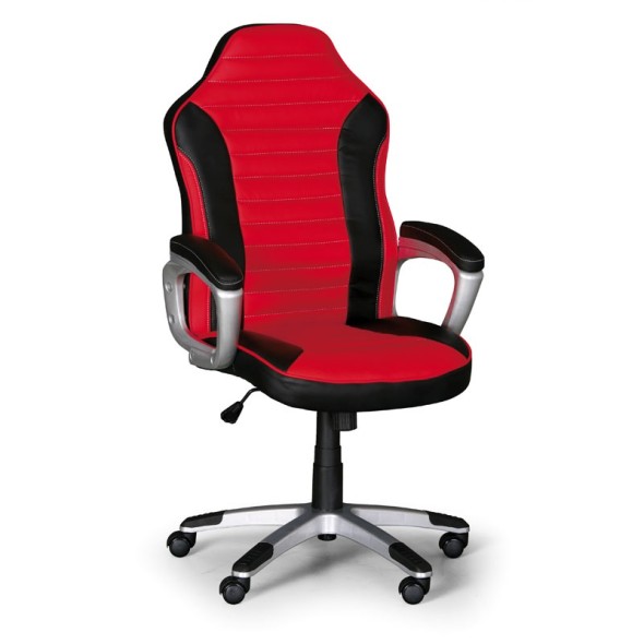 Fotel biurowy SPORT, czarno-czerwony