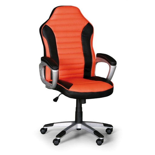 Fotel biurowy SPORT, czarno-pomarańczowy