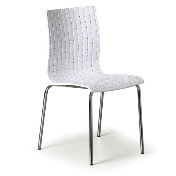 Krzesło plastikowe MEZZO, białe