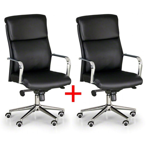 Krzesło biurowe VIRO 1+1 GRATIS, czarne