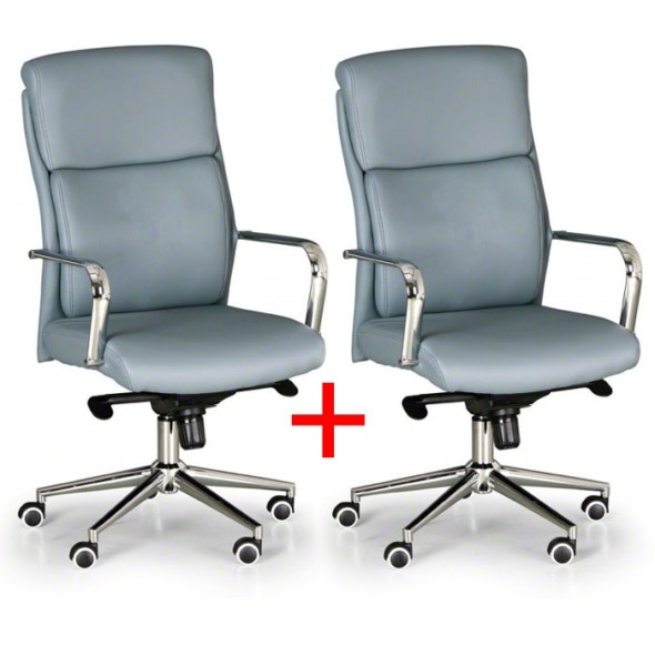 Krzesło biurowe VIRO 1+1 GRATIS, szary