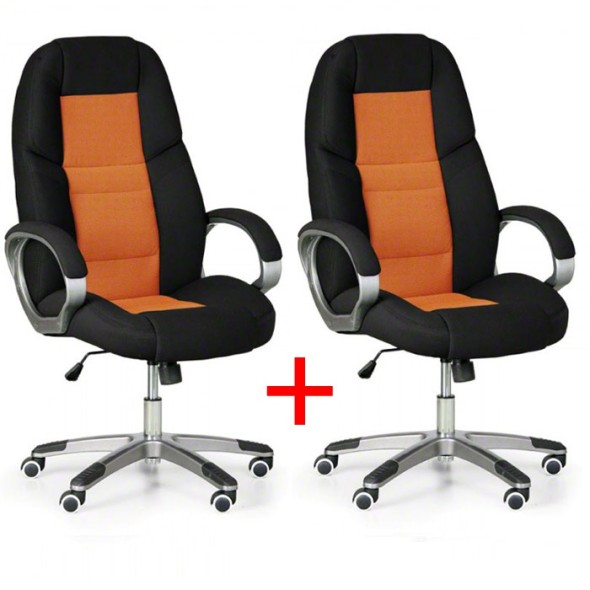 Krzesło biurowe KEVIN 1+1 GRATIS, pomarańczowy