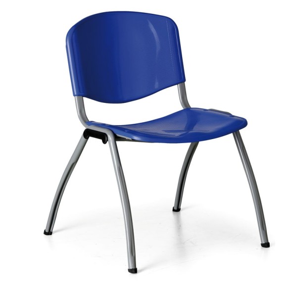 Krzesło kuchenne LIVORNO PLASTIC, niebieskie
