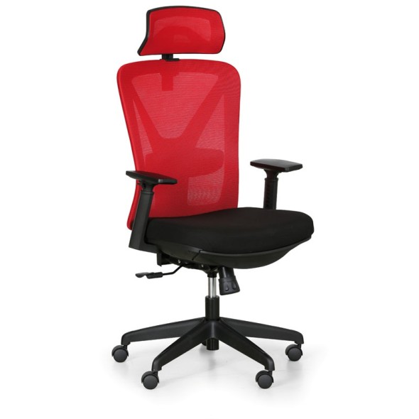 Krzesło biurowe LEGS, czerwone