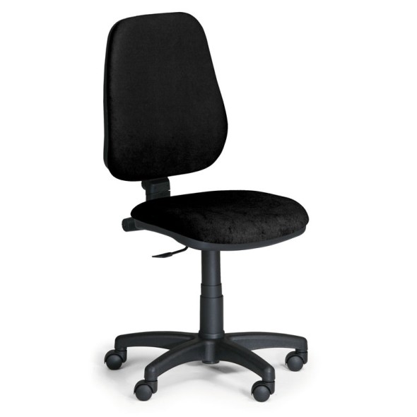 Krzesło biurowe COMFORT PK, bez podłokietników - czarny