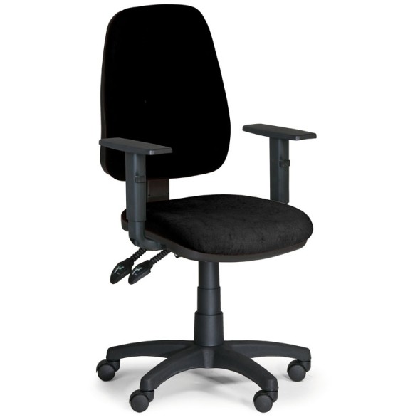 Krzesło biurowe ALEX z podłokietnikami - czarny