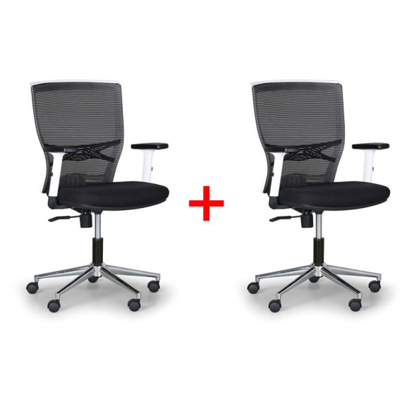 Krzesło biurowe HAAG 1+1 GRATIS, czarne