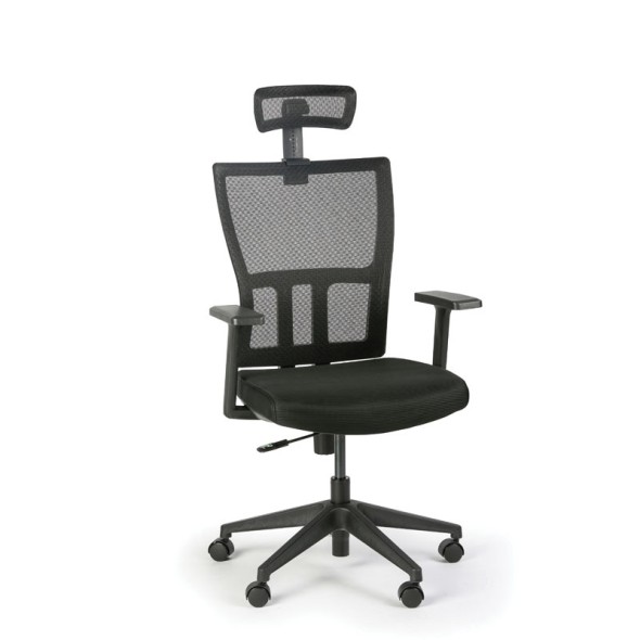 Krzesło biurowe AT, czarne