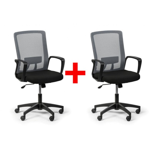 Krzesło biurowe BASE 1+1 GRATIS, szary