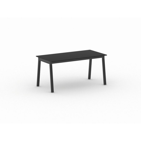 Stół PRIMO BASIC z czarnym stelażem, 1600 x 800 x 750 mm, grafitowy