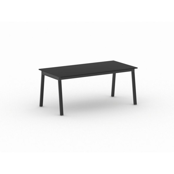 Stół PRIMO BASIC z czarnym stelażem, 1800 x 900 x 750 mm, grafitowy