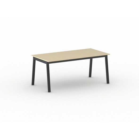 Stół PRIMO BASIC z czarnym stelażem, 1800 x 900 x 750 mm, brzoza
