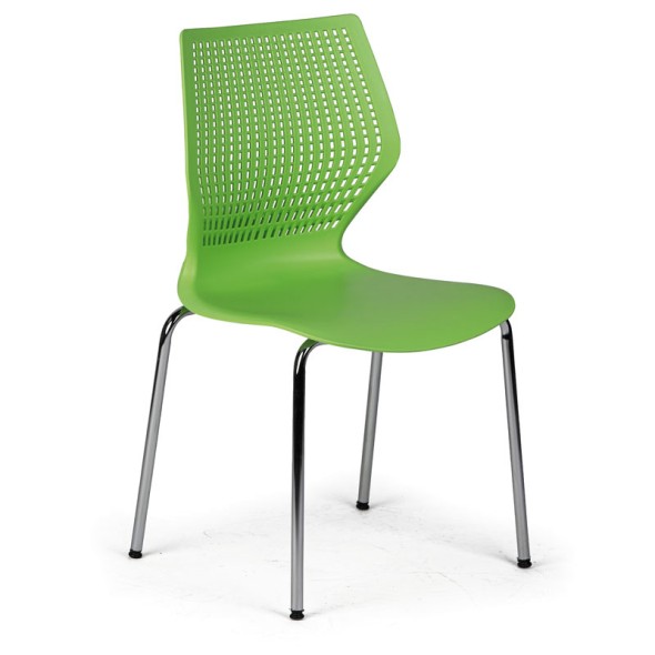Krzesło do jadalni POLY, zielone