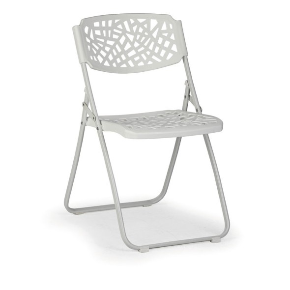 Krzesło składane METRIC, białe