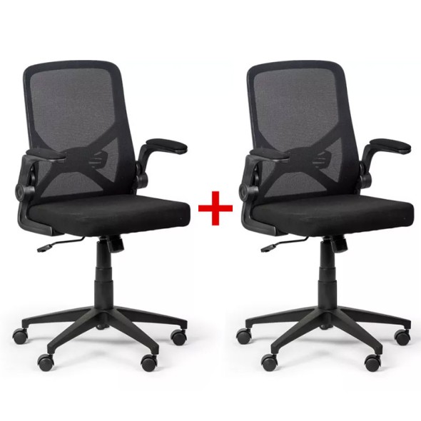 Fotel biurowy FLEXI 1 + 1 GRATIS, czarny
