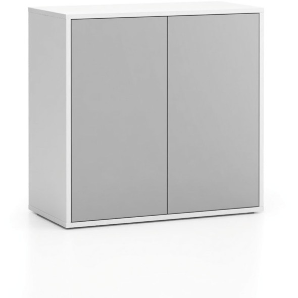 Szafka biurowa LAYERS, krótka, 800 x 400 x 777, biała/szara