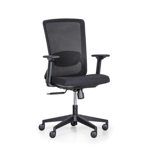 Krzesło biurowe KIRK, czarny