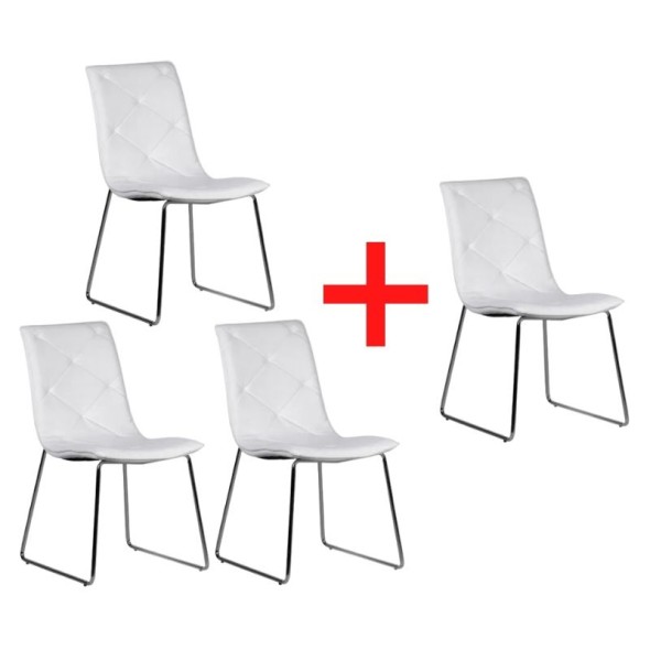 Krzesło konferencyjne ARID, 3+1 GRATIS, biały