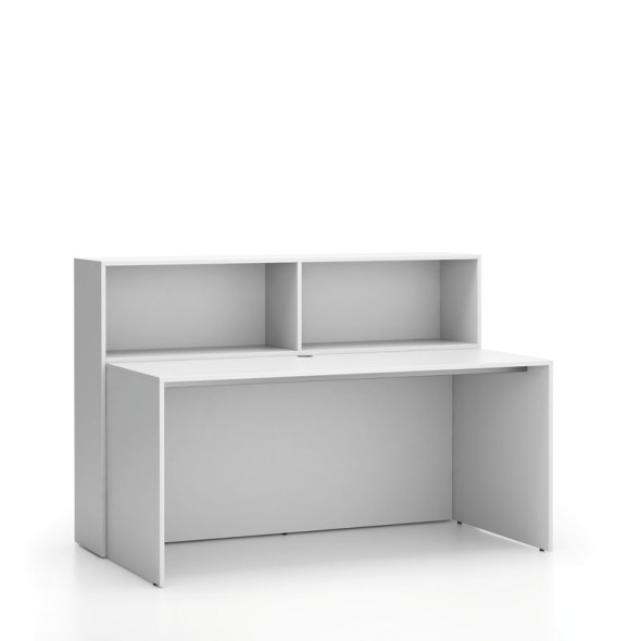 Zestaw mebli biurowych single SEGMENT, 2 półki,  biały / biały