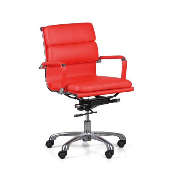 Fotel biurowy MANNY Low, czerwony
