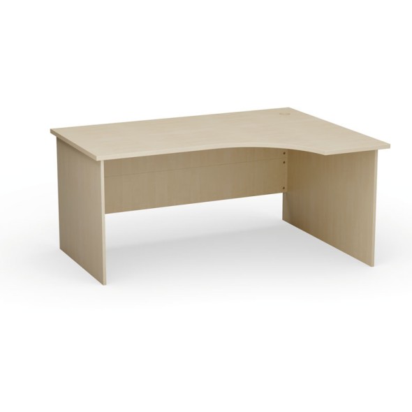 Stół biurowy ergonomiczny PRIMO Classic, 160x120 cm, brzoza, prawy