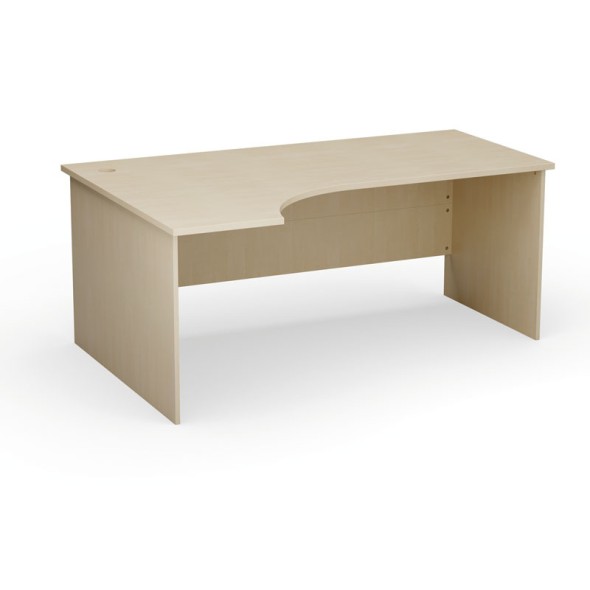 Stół biurowy ergonomiczny PRIMO Classic, 180x120 cm, lewy, brzoza