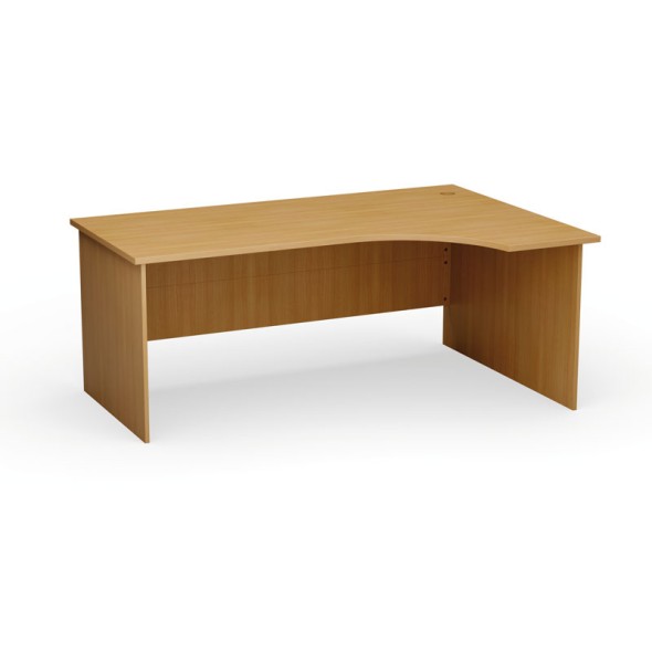 Stół biurowy ergonomiczny PRIMO Classic, 180x120 cm, prawy, buk
