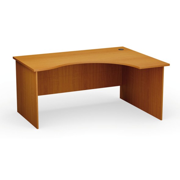 Narożny stół biurowy PRIMO Classic, zaokrąglony 160x120 cm, prawy, czereśnia