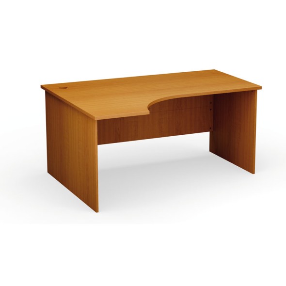 Stół biurowy ergonomiczny PRIMO Classic, 160x120 cm,  lewy, czereśnia