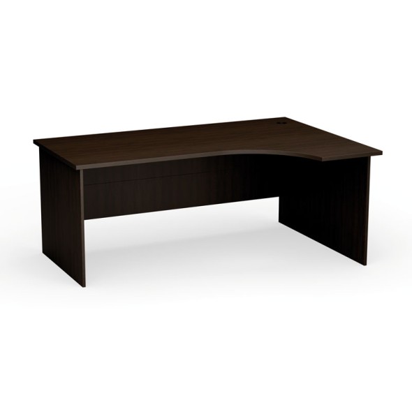 Stół biurowy ergonomiczny PRIMO Classic, 180x120 cm, prawy, wenge