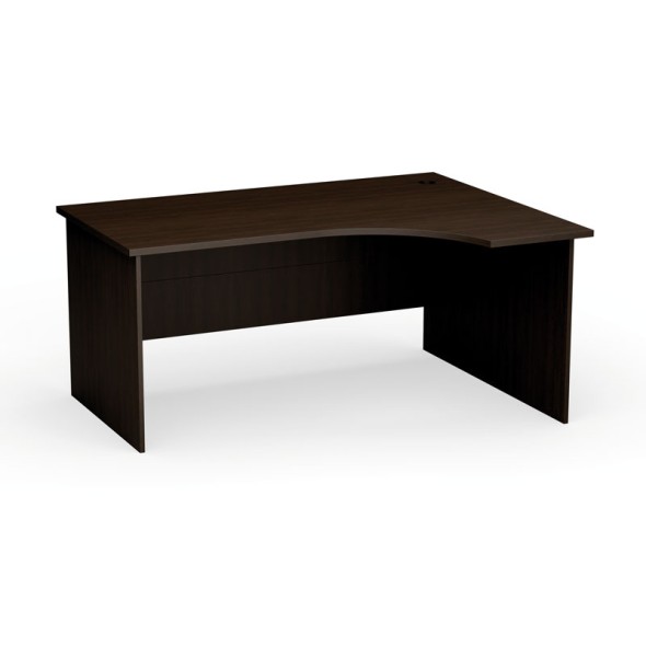 Stół biurowy ergonomiczny PRIMO Classic, 160x120 cm, prawy, wenge