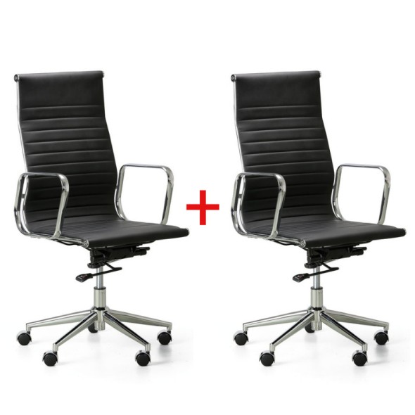 Fotel biurowy STYLE L 1+1 GRATIS, czarny