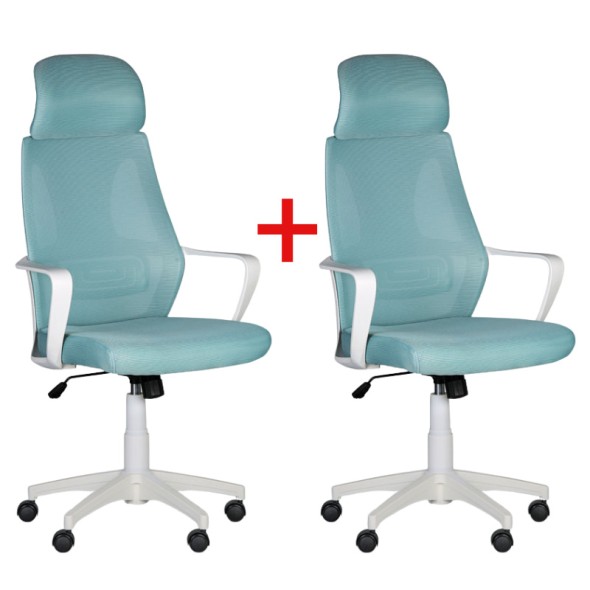 Krzesło biurowe FRESH 1+1 GRATIS, niebieskie