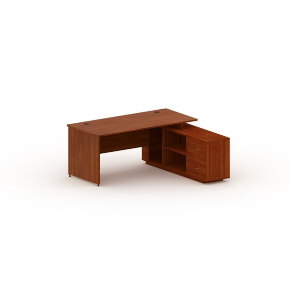 Stół z szafką MIRELLI A+ 1600 x 1600 x 750 mm, orzech