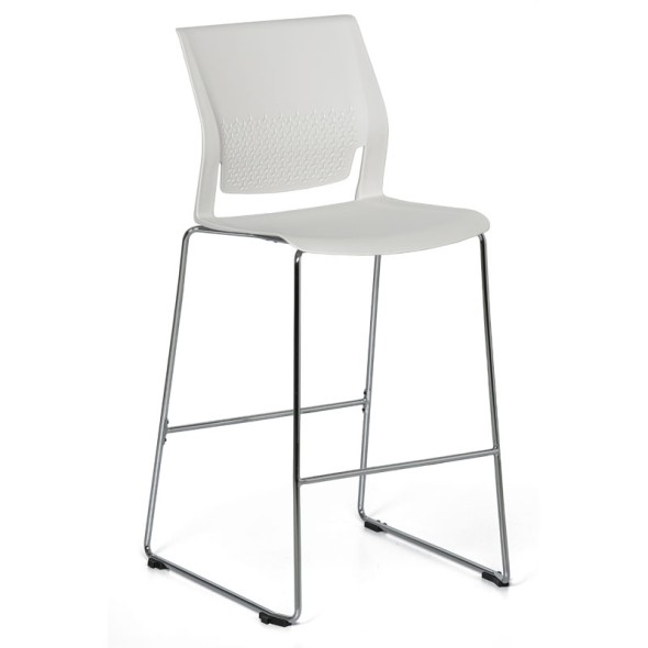 Krzesło barowe LENNY, biały