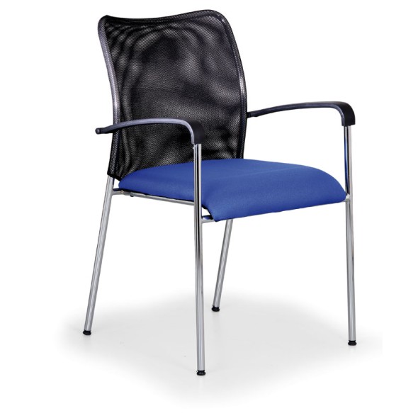 Krzesło konferencyjne JOHN MINELLI, niebieski
