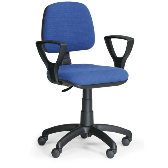 Biurowe krzesło MILANO z podłokietnikami - niebieske