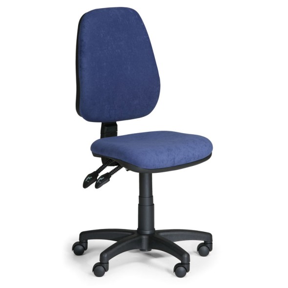 Krzesło biurowe ALEX bez podłokietników - niebieske